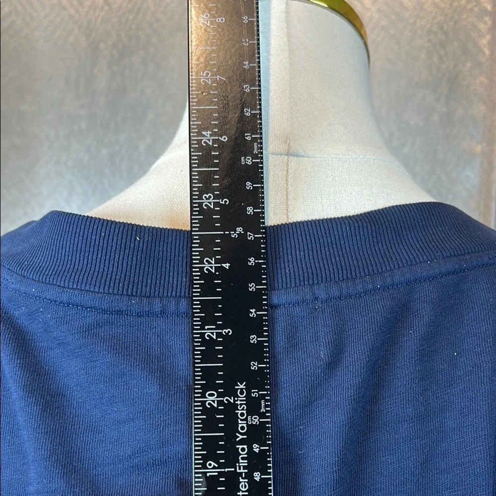 Nation LTD 100%cotton Blue Asymmetrical Ruched Puff Sleeve Blouse.      order115 - Picture 13 of 14